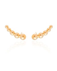 Ear Cuff Bolas Lisas 3.0 cm Banhado a Ouro 18K