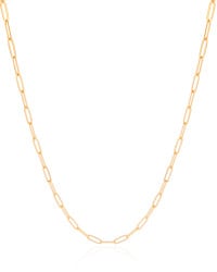 Gargantilha Elos Ovais 3 mm Banhado a Ouro 18K - 45 cm