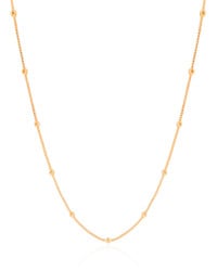 Gargantilha Veneziana Bolinhas 3 mm Banhado a Ouro 18K - 45 cm