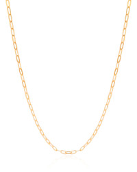 Gargantilha Elos Ovais 3 mm Banhado a Ouro 18K - 45 cm