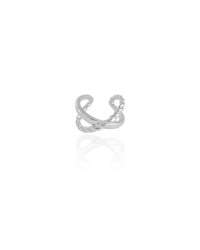 Piercing em X Torcido Ródio Branco