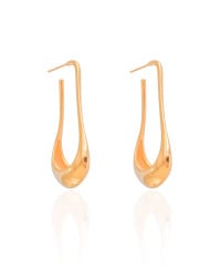 Brinco Argola Geométrica Lisa 4.2 cm Banhado a Ouro 18K