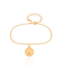 Pulseira Elos Portugueses I Love My Pet Banhado a Ouro 18K