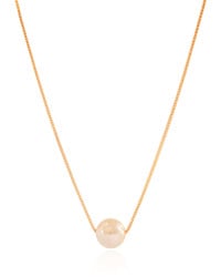 Gargantilha Veneziana Pérola 10 mm Banhado a Ouro 18K - 45 cm