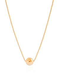 Gargantilha Veneziana Bola Lisa 10 mm Banhado a Ouro 18K - 45 cm