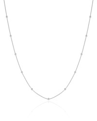 Choker Veneziana Bolinhas 2 mm Ródio Branco