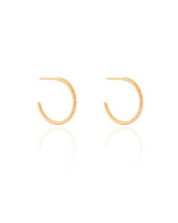 Brinco Argola Fio Diamantada 1.8 cm Banhado a Ouro 18K