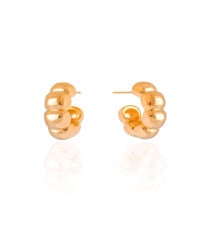 Brinco Argola Gomos Lisos 2.0 cm Banhado a Ouro 18K