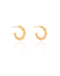 Brinco Argola Torcida 1.7 cm Banhado a Ouro 18K