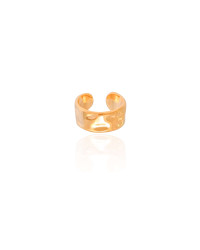 Piercing Martelado Banhado a Ouro 18K