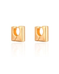Brinco Argola Quadrada Lisa 1.9 cm Banhado a Ouro 18K