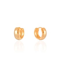 Brinco Argola Click Lisa 1.6 cm Banhado a Ouro 18K