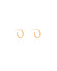 Brinco Argola Reta Lisa 1.1 cm Banhado a Ouro 18K