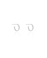 Brinco Argola Reta Lisa 1.1 cm Ródio Branco