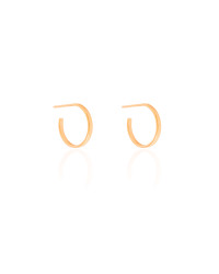 Brinco Argola Reta Lisa 1.4 cm Banhado a Ouro 18K