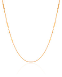 Choker Grumet Achatada Banhado a Ouro 18K - 33 cm