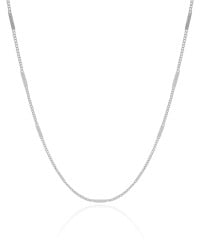 Choker Grumet Achatada Ródio Branco - 33 cm