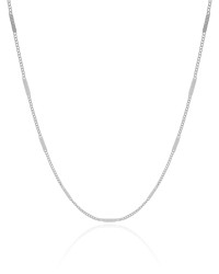 Choker Grumet Achatada Ródio Branco - 33 cm