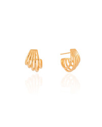 Brinco Argola Filetes 1.6 cm Banhado a Ouro 18K