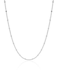 Choker Grumet Plaquinhas Ródio Branco - 33 cm