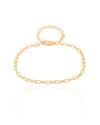 Pulseira Elos 3 mm Banhado a Ouro 18K