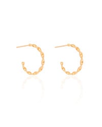 Brinco Argola Torcida 2.0 cm Banhado a Ouro 18K