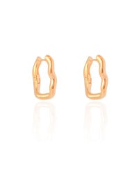 Brinco Argola Click Ondulada 2.4 cm Banhado a Ouro 18K