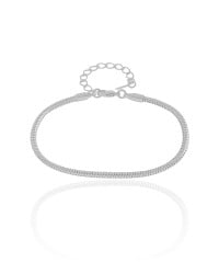 Pulseira Rabo de Rato 2 mm Ródio Branco