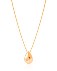 Gargantilha Veneziana Gota Lisa Banhado a Ouro 18K - 45 cm
