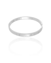Bracelete Parafusos 5 mm Ródio Branco