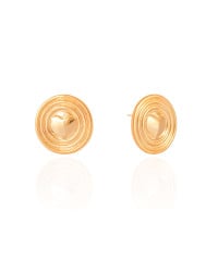 Brinco Redondo Coração Liso 1.9 cm Banhado a Ouro 18K