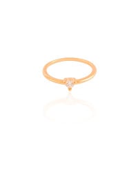 Anel Ponto de Luz Cristal Tamanho 19 Banhado a Ouro 18K