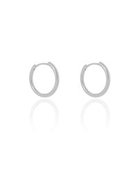Brinco Argola Lisa 1.8 cm Ródio Branco