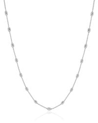 Gargantilha Longa Gomos Ródio Branco - 70 cm