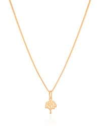 Gargantilha Veneziana Árvore da Vida Lisa Banhado a Ouro 18K - 45 cm