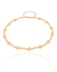 Aro Flexível Bolas Lisas Banhado a Ouro 18K
