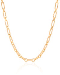 Choker Elos Ovais 4 mm Banhado a Ouro 18K