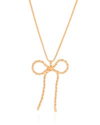 Gargantilha Veneziana Laço Cordão Baiano Banhado a Ouro 18K - 45 cm