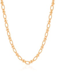 Gargantilha Elos Ovais 6 mm Banhado a Ouro 18K - 55 cm