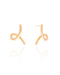 Brinco Laço Liso 2.2 cm Banhado a Ouro 18K