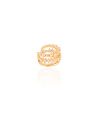 Piercing Bolinhas Pontos de Luz Cristal Banhado a Ouro 18K