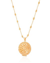 Relicário Estrela Gomos Banhado a Ouro 18K - 45 cm