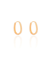 Brinco Argola Click em U Lisa 1.9 cm Banhado a Ouro 18K