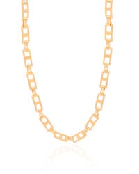 Choker Elos Retangulares 5 mm Banhado a Ouro 18K