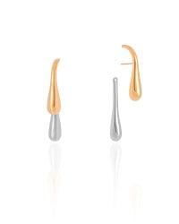 Ear Jacket Gotas Mix de Banhos 3.5 cm Banhado a Ouro 18K