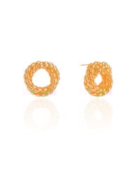 Brinco Torcido Entrelaçado 1.9 cm Banhado a Ouro 18K
