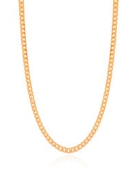 Gargantilha Grumet 4 mm Fecho Mosquetão Banhado a Ouro 18K - 40 cm
