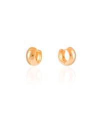 Brinco Argola Click Lisa 1.3 cm Banhado a Ouro 18K