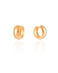 Brinco Argola Click Lisa 1.7 cm Banhado a Ouro 18K
