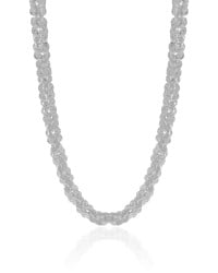 Choker Detalhada 6 mm Ródio Branco